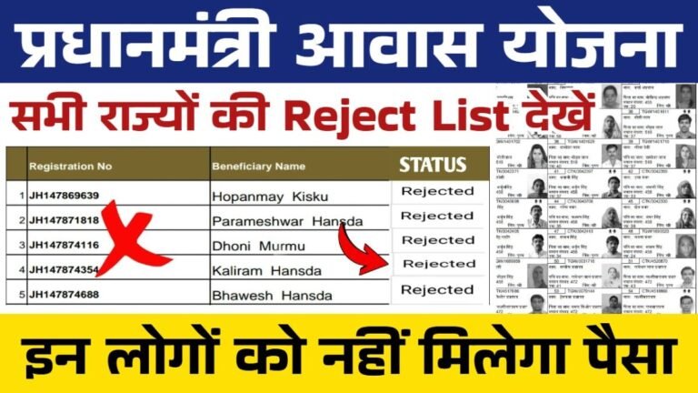 Pm Awas Yojana Reject Form